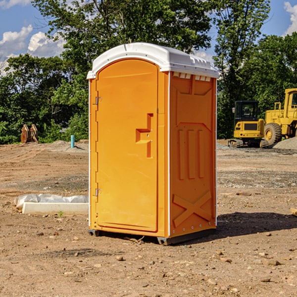 how often are the portable toilets cleaned and serviced during a rental period in Licking